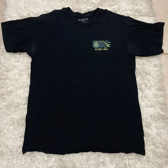 VOLCOM Maui Mens Medium Black Tshirt Short Sleeve - Picture 1 of 5